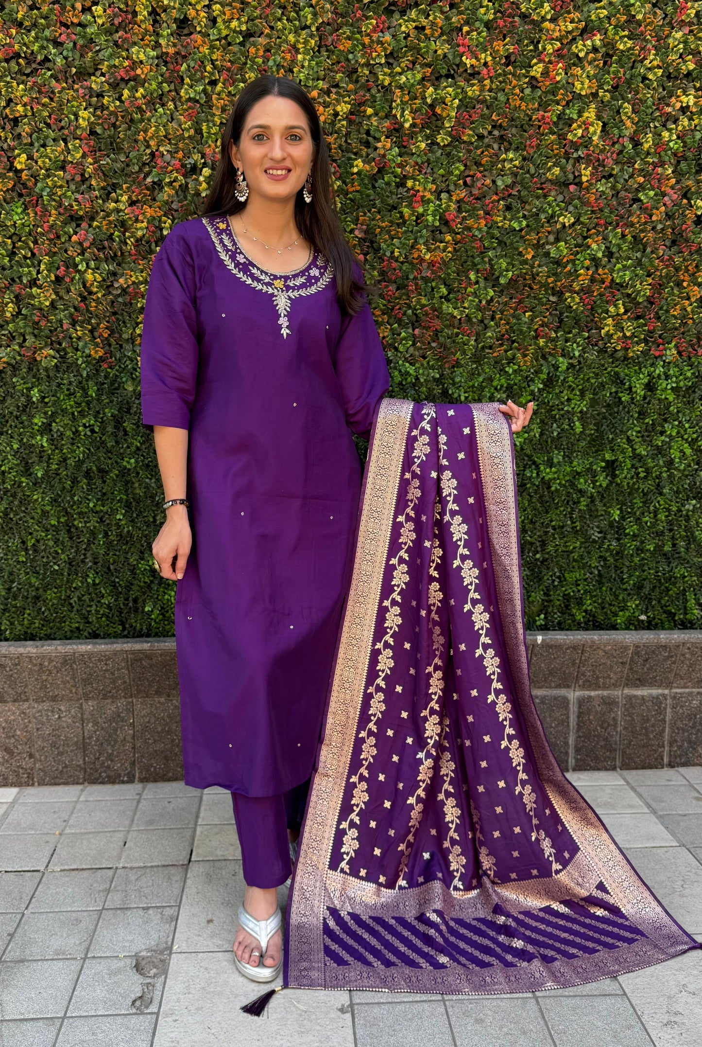 Dashing Hand Work Kurti Set.