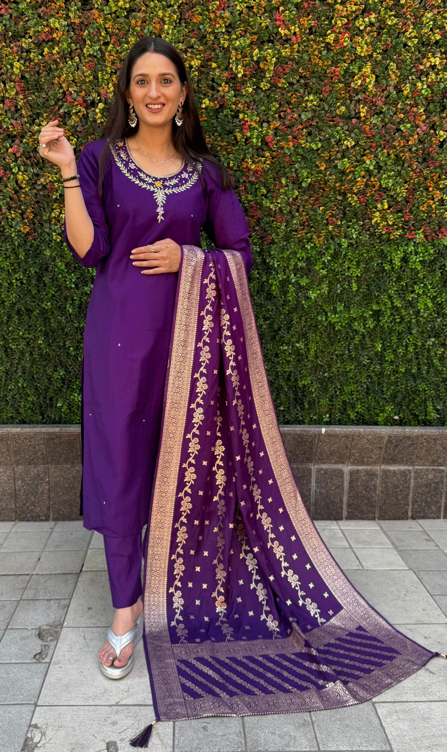 Dashing Hand Work Kurti Set.