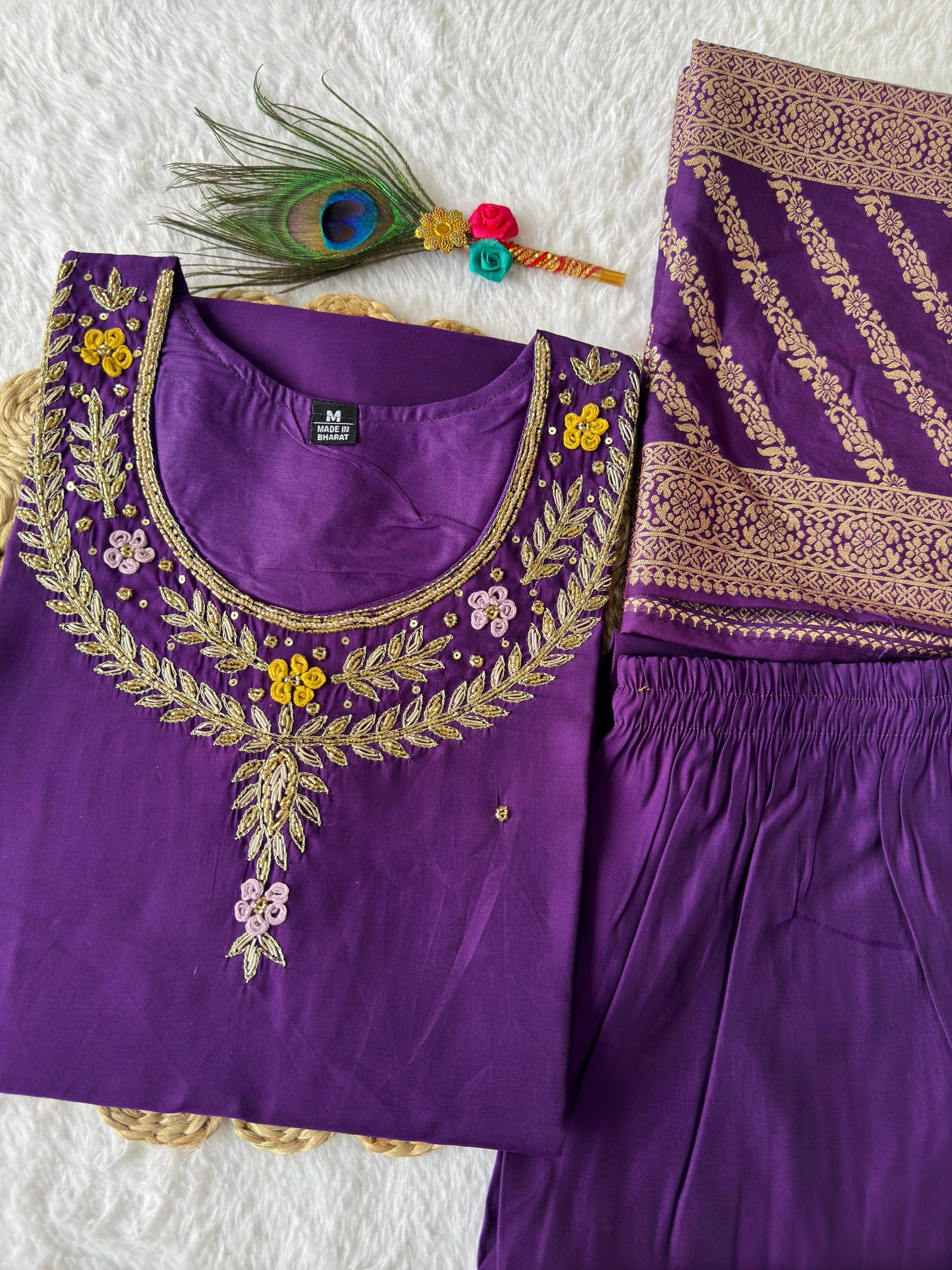 Dashing Hand Work Kurti Set.