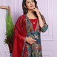 Buy Multi-Colored Modal Silk Material Dupatta Set Online