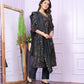 Buy Black Modal Silk Straight Kurta Set Online | Vaanya Kurtis