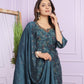 Buy Stylish Navy Modal Silk Pant Set Online | Vaanya Kurtis