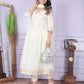 Buy Elegant Cotton Flare Dress Kurti with Pant & Dupatta 
