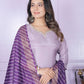 Buy Stylish Muslin Pant Set in Purple | Vaanya Kurtis