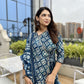 Shop Blue Modal Silk Material Casual Angrakha Dupatta Set 