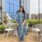 Shop Blue Modal Silk Material Casual Angrakha Dupatta Set 