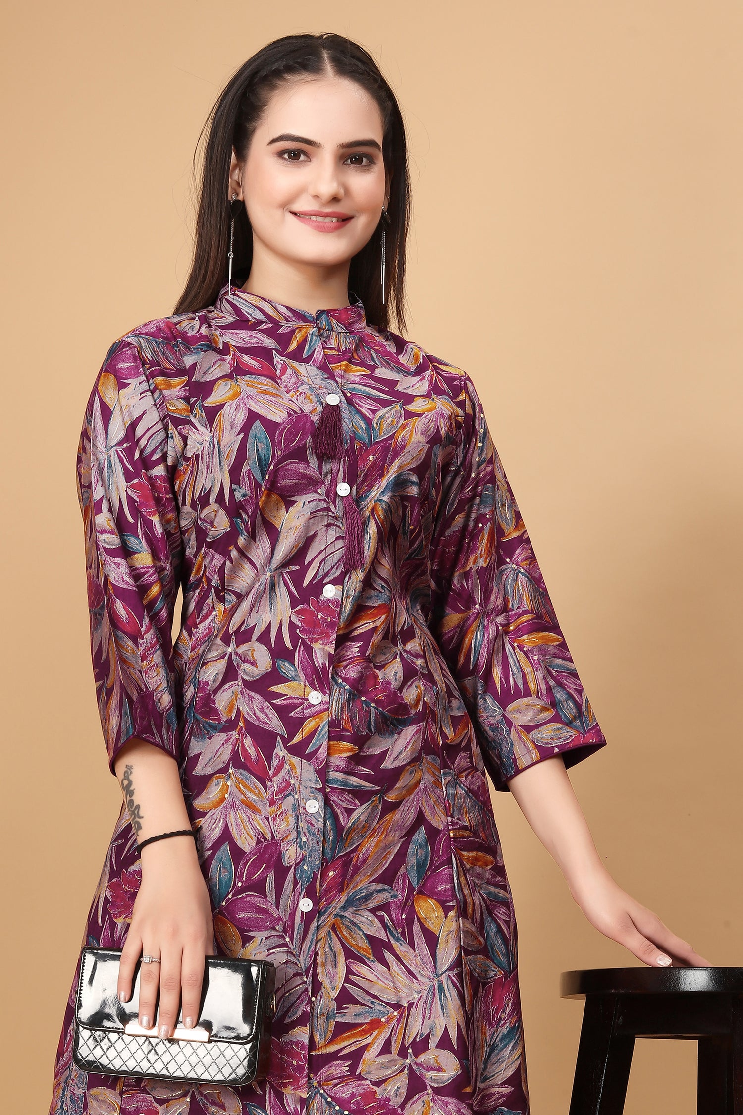 Modal Silk A-Line Pant Set.