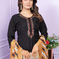 Shop Fancy Black Straight Pant Set Online | Vaanya Kurtis
