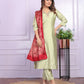 Buy Pista Green Ethic Wear Pant Set Online | Vaanya Kurtis