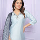 Stylish Blue Viscose Silk Sets with Dupatta | Vaanya Kurtis