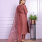 Buy Trending V-Neck Pant Set in Modal Silk | Vaanya Kurtis