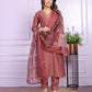 Buy Trending V-Neck Pant Set in Modal Silk | Vaanya Kurtis
