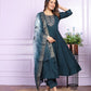 Shop Vaanya Kurtis Stylish Navy Blue Pant Set Online