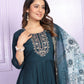 Shop Vaanya Kurtis Stylish Navy Blue Pant Set Online