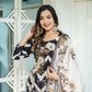 Buy Black Cotton Digital Print Pant Set | Vaanya Kurtis
