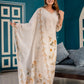 Elegant White Floral Cotton Dupatta Set | Shop Online Now