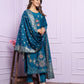 Buy Modal Silk Blue Festive Straight Kurta Pant Set Online