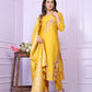 Buy Stylish Yellow Festive Kurta Pant Set Online - Modal Silk