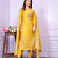 Buy Stylish Yellow Festive Kurta Pant Set Online - Modal Silk