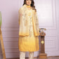Shop Yellow Modal Silk Straight Kurta Pant Set Online