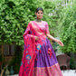 Buy Elegant Purple Color Silk Meenakari Lehenga Set Online