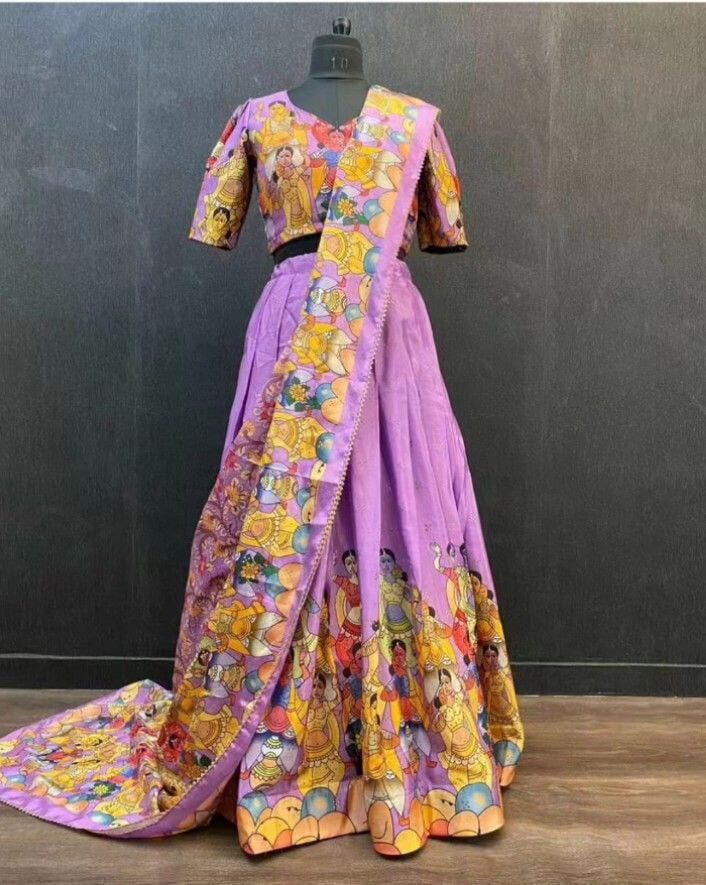 Kalamkari Lehenga Set Lehenga Vaanya Kurtis 