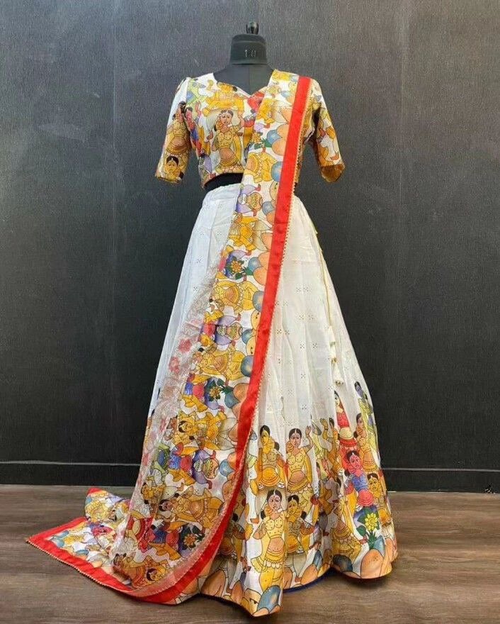 Kalamkari Lehenga Set Lehenga Vaanya Kurtis 