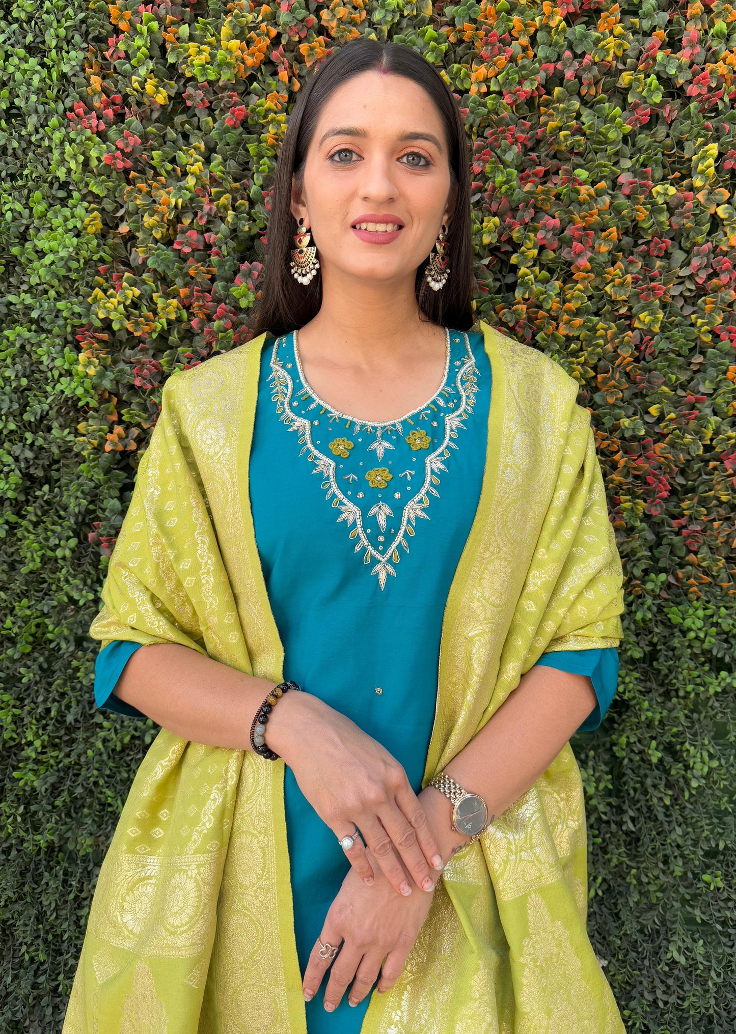 Trending Hand Work Kurti Set.
