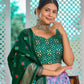 Ethnic Purple Silk Meenakari Lehanga Choli Set Online