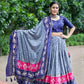 Buy Royal Blue Meenakari Foil Lehenga Choli Set | Vaanya Kurtis