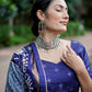 Buy Royal Blue Meenakari Foil Lehenga Choli Set | Vaanya Kurtis
