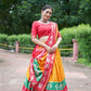 Buy Orange Festive Meenakari Foil Lehenga Set | Vaanya Kurtis