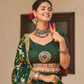 Buy Navratri Special Green Bandhej Lehenga Choli Set