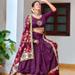 Trending Wine Bandhej Lehenga Choli Set | Vaanya Kurtis