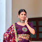 Trending Wine Bandhej Lehenga Choli Set | Vaanya Kurtis